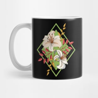 Lilies On Green Mug